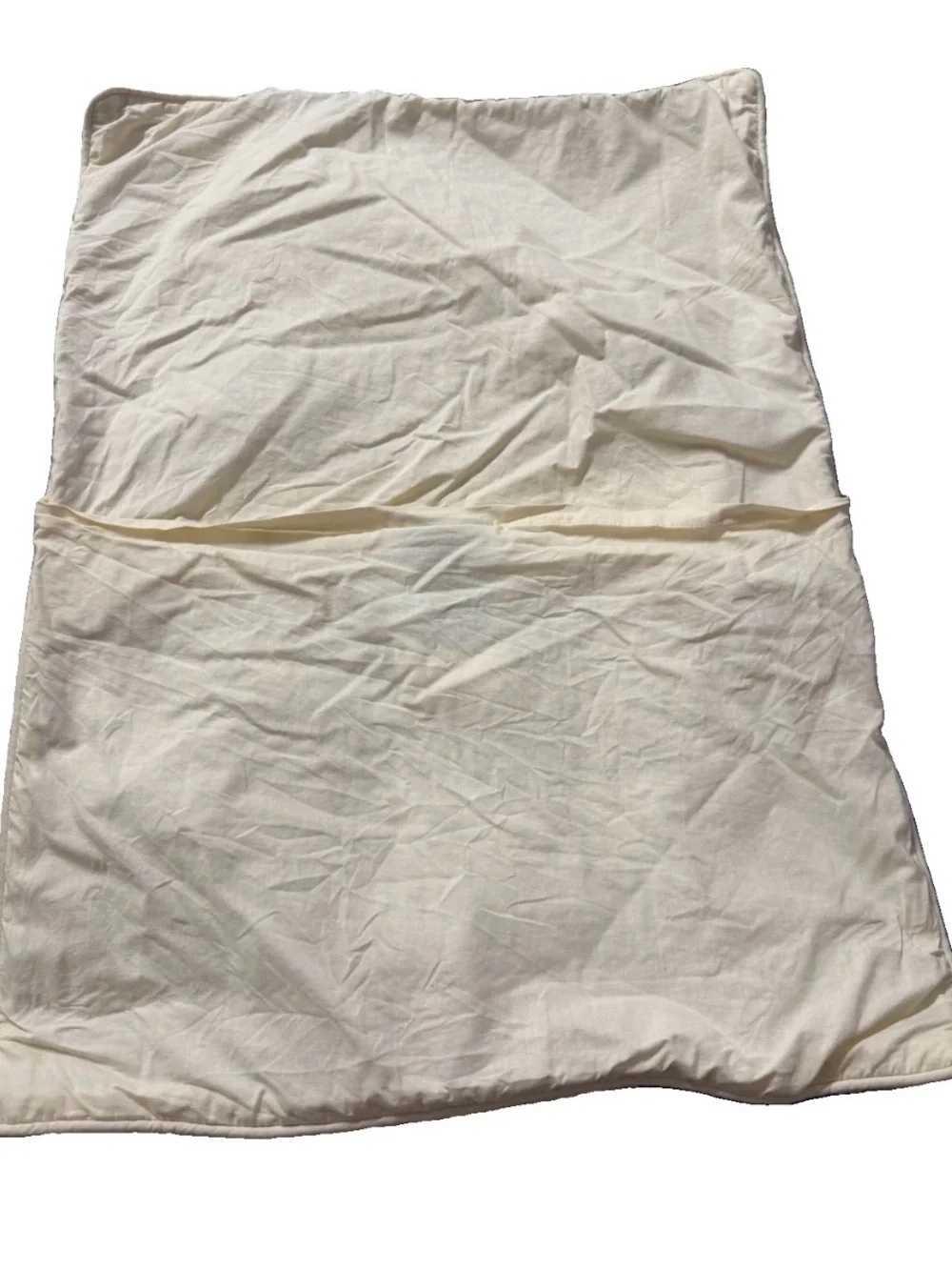Royal Heritage Home Cream Quilted Pillow Sham Swirl Stitching 100% Cotton 20”x26
